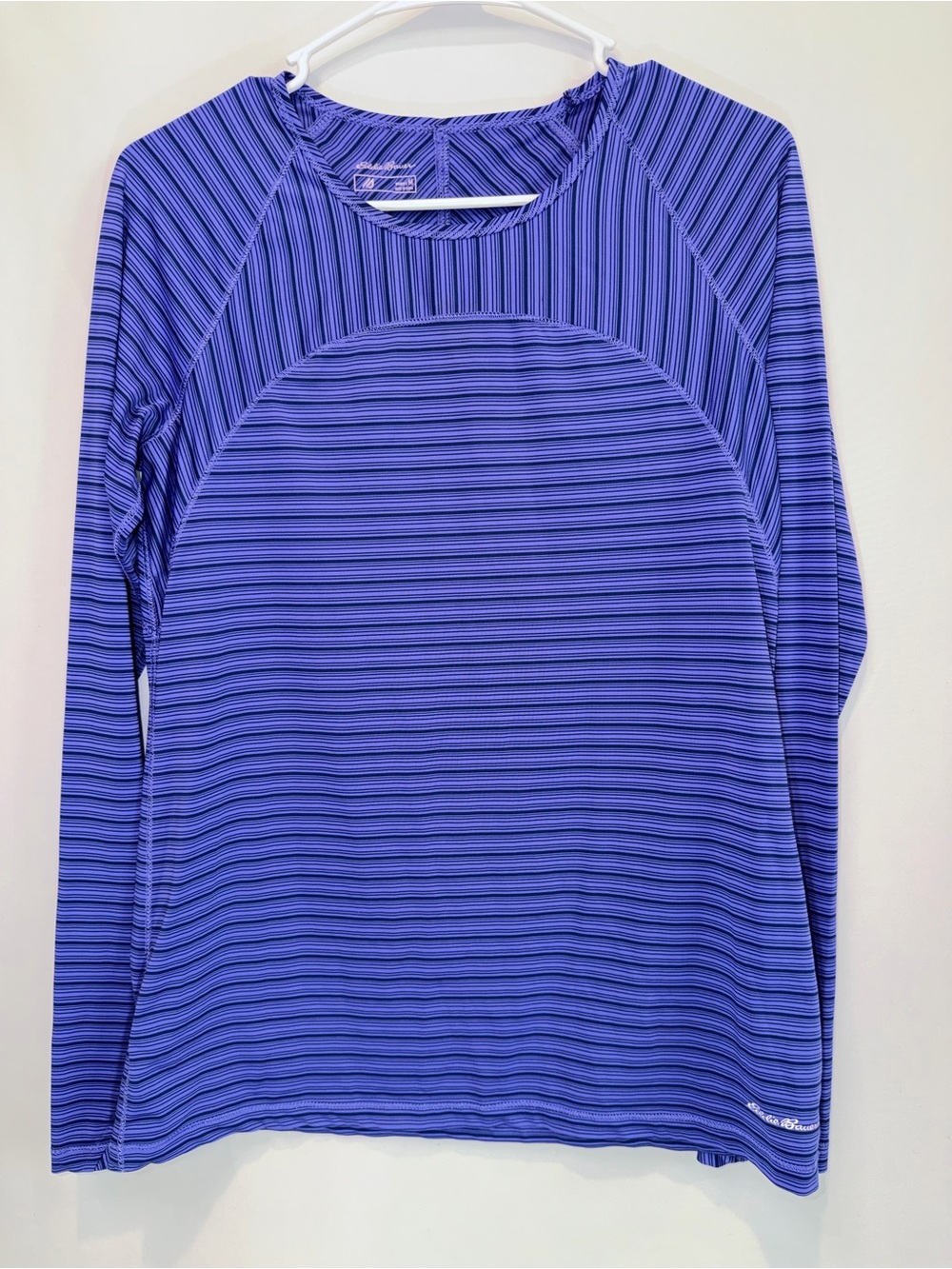 Eddie Bauer Blue and Purple Striped Long Sleeve Top